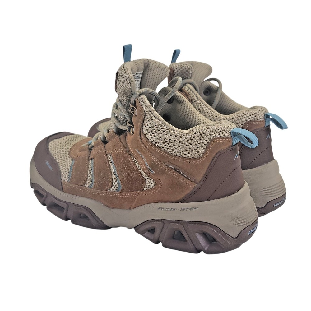 Skechers Women's Glide Step Atlanta Hiking Shoes Size 8.5 Brown Leather - Picture 3 of 12